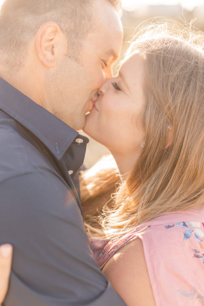 Light & airy engagement photos at Barnegat Light on Long Beach Island on the Jersey Shore