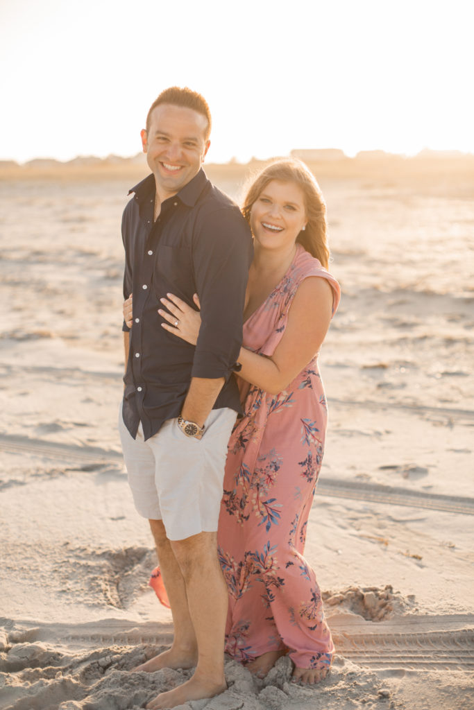 Light & airy engagement photos at Barnegat Light on Long Beach Island on the Jersey Shore