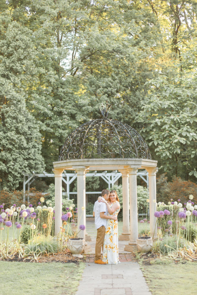 Sayen Gardens New Jersey light and airy engagement photography