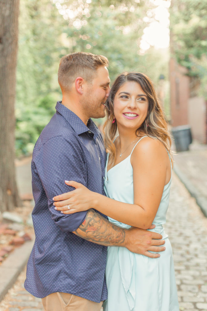light and airy city engagement photography for philadelphia engagement session