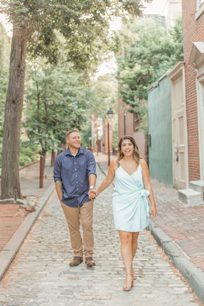 light and airy philly engagement photo session