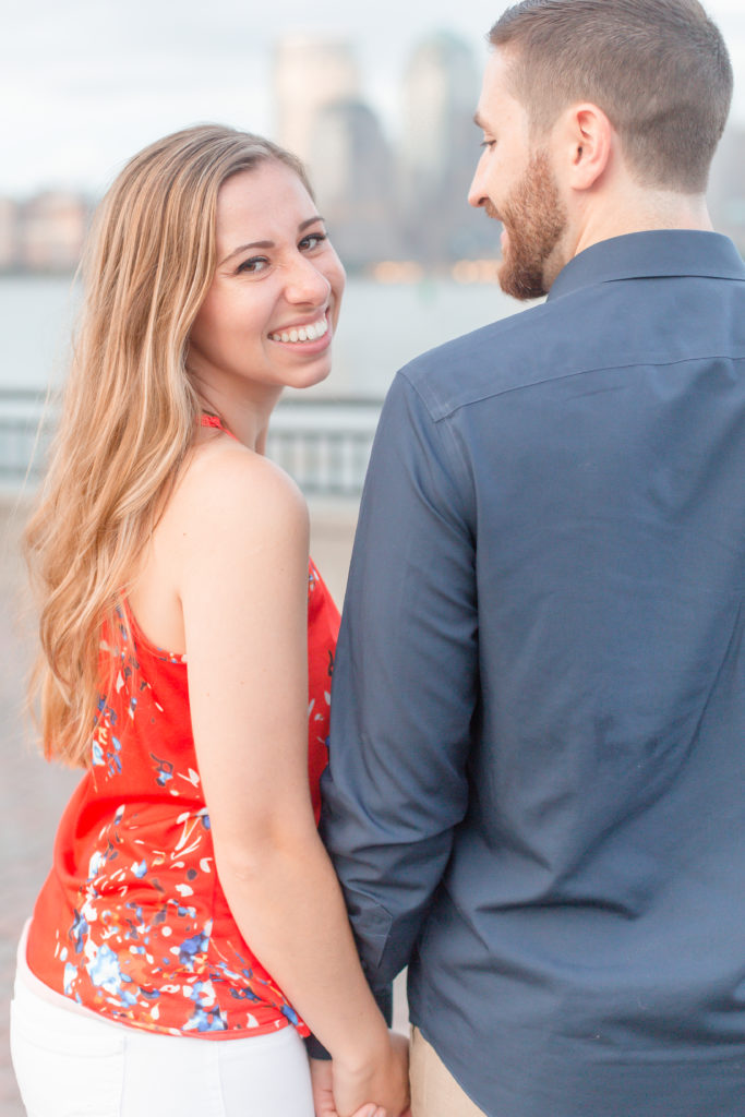 light and airy engagement photograph