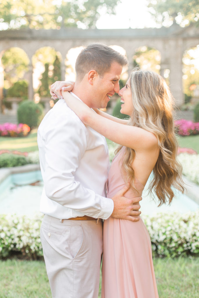 monmouth university engagement photos in the gardens 