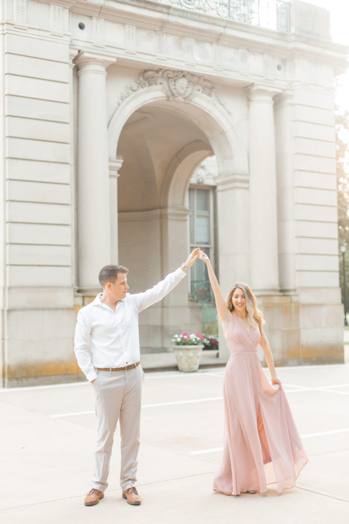 woodrow wilson house engagement photography at monmouth university