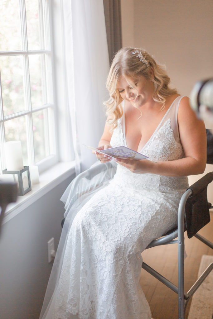 bride getting ready light and airy wedding photography