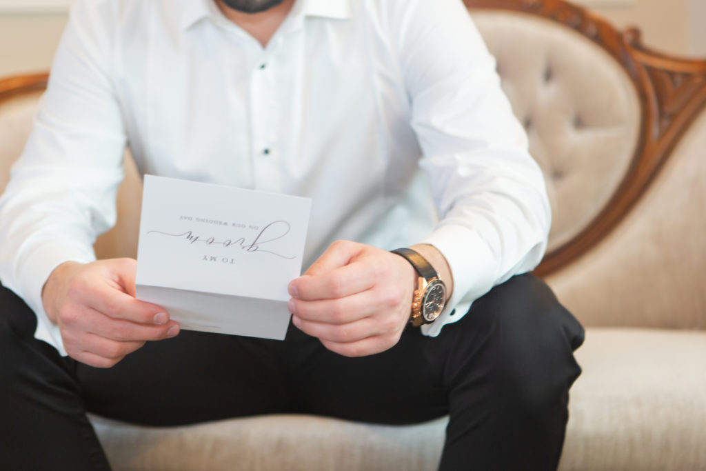 groom letter from bride wedding photography