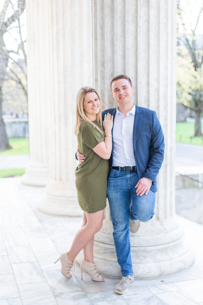 light and airy princeton engagement photos