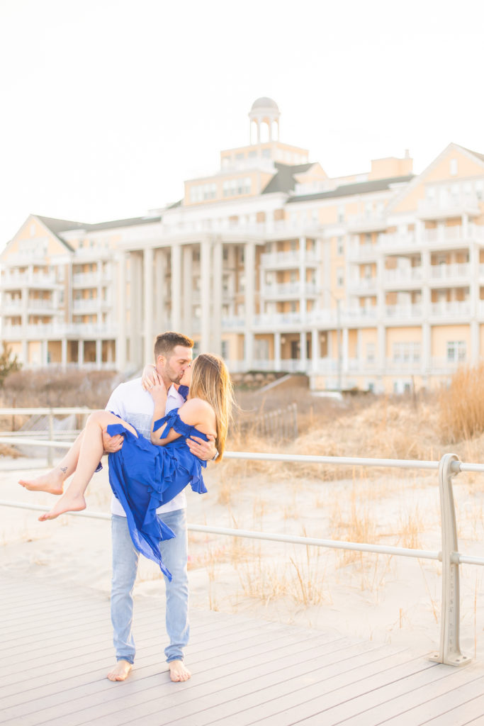spring lake beach engagement photos light and airy wedding photographers 
