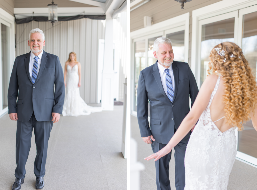 father daughter first look new jersey wedding photography